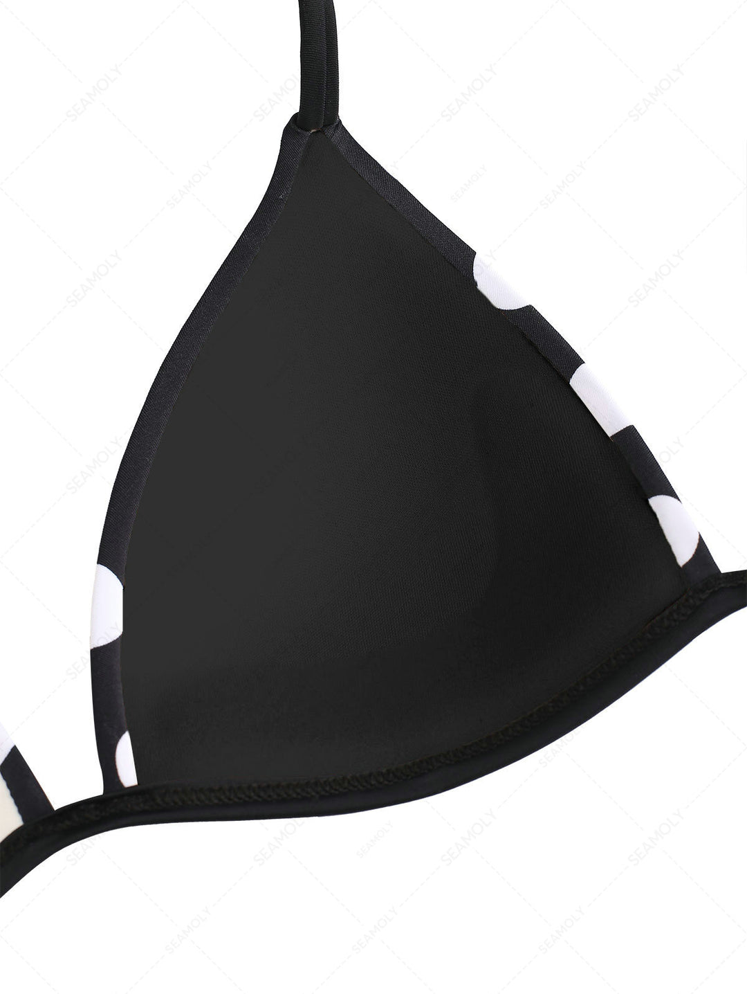Seamolly Polka Dot Print Triangle Push Up Top & Cheeky Brazilian Bottom Bikini Set