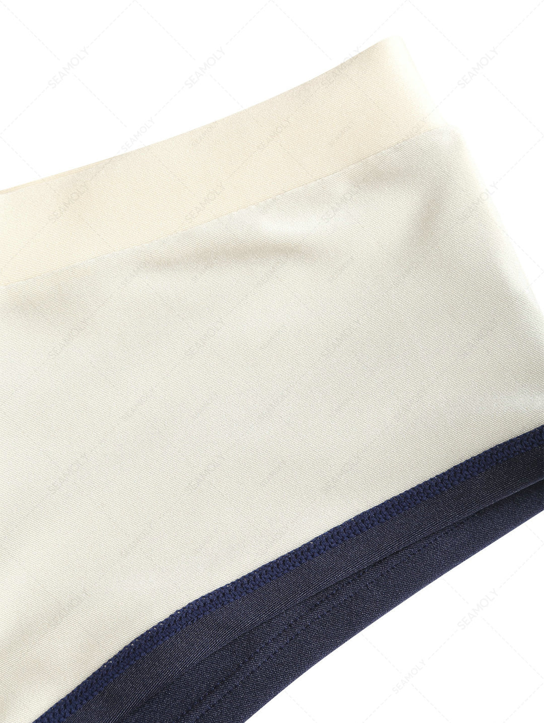 Seamolly 3 Piece Two Tone Tie Side Double Layer Cheeky Boyshort Bikini Set