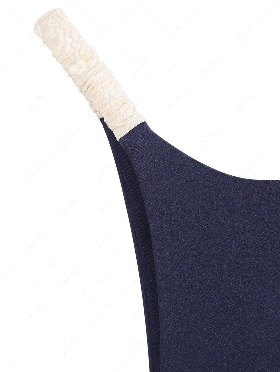 Navy Blue Contrast Color Cheeky Bikini Bottom