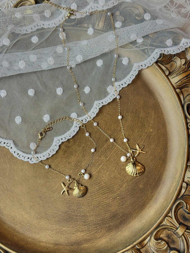 Stainless Steel Faux Pearls Pendant Jewelry