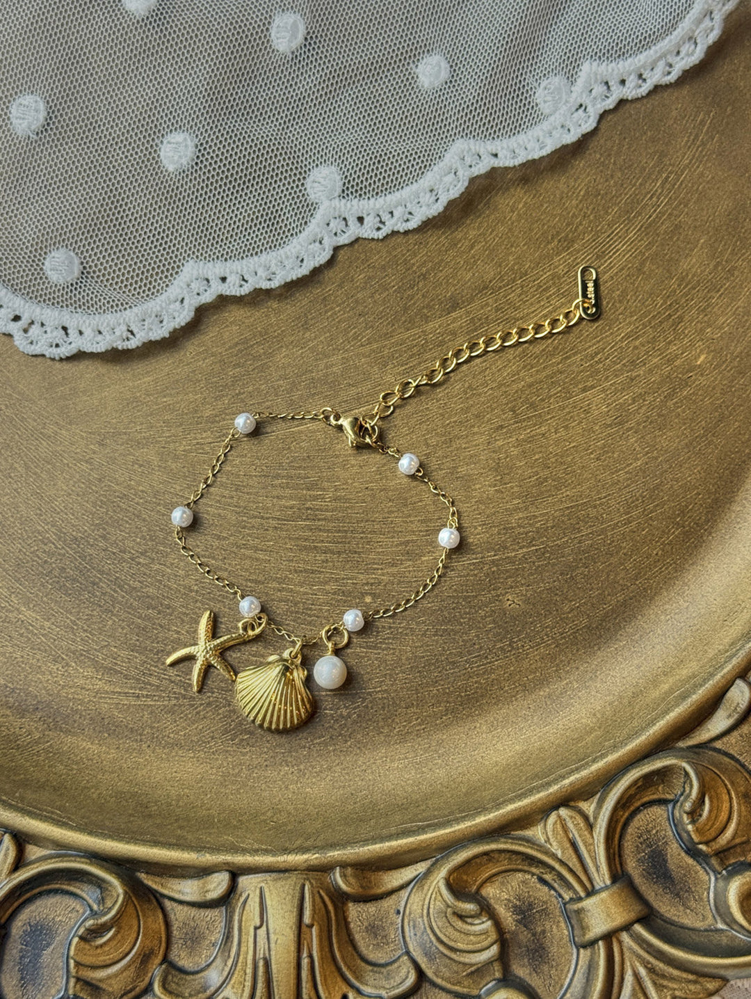 Stainless Steel Faux Pearls Pendant Jewelry