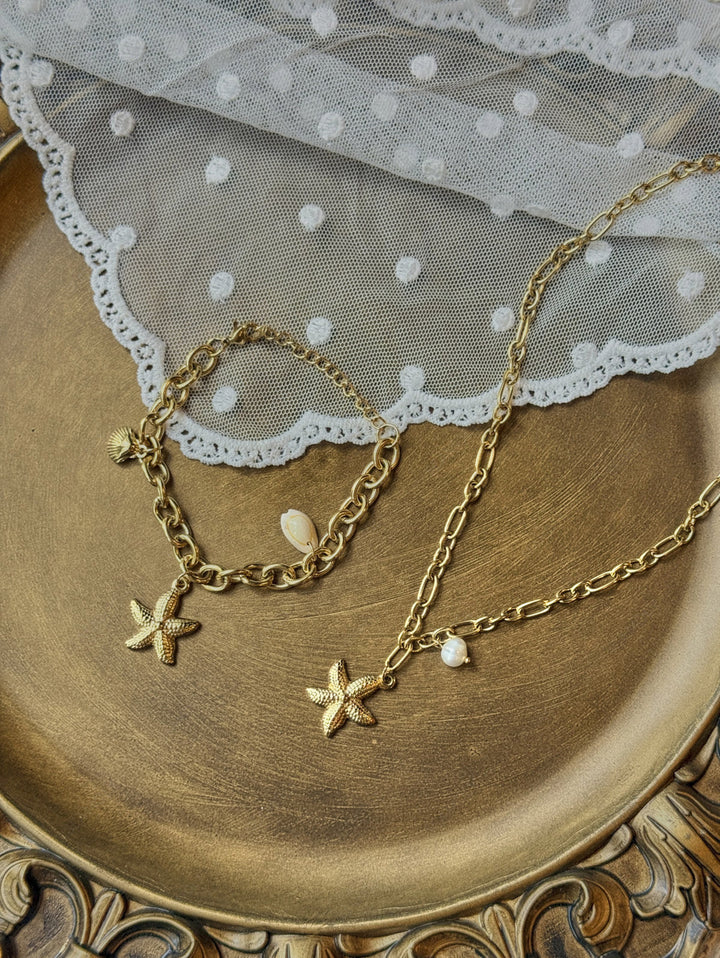 Stainless Steel Faux Pearls Pendant Jewelry