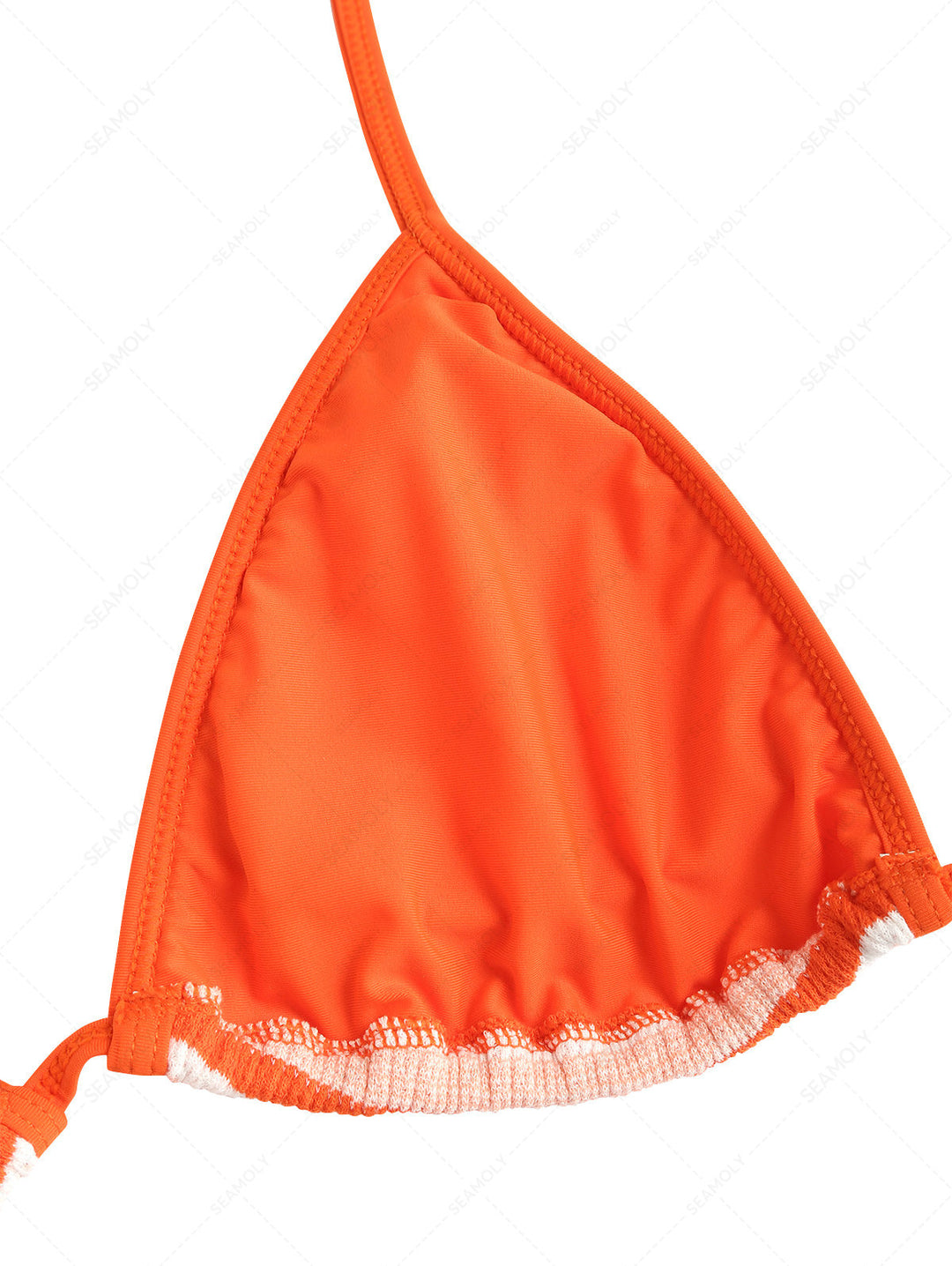 Seamolly Striped Contrast Binding Triangle Cheeky Boyshorts Bikini Set