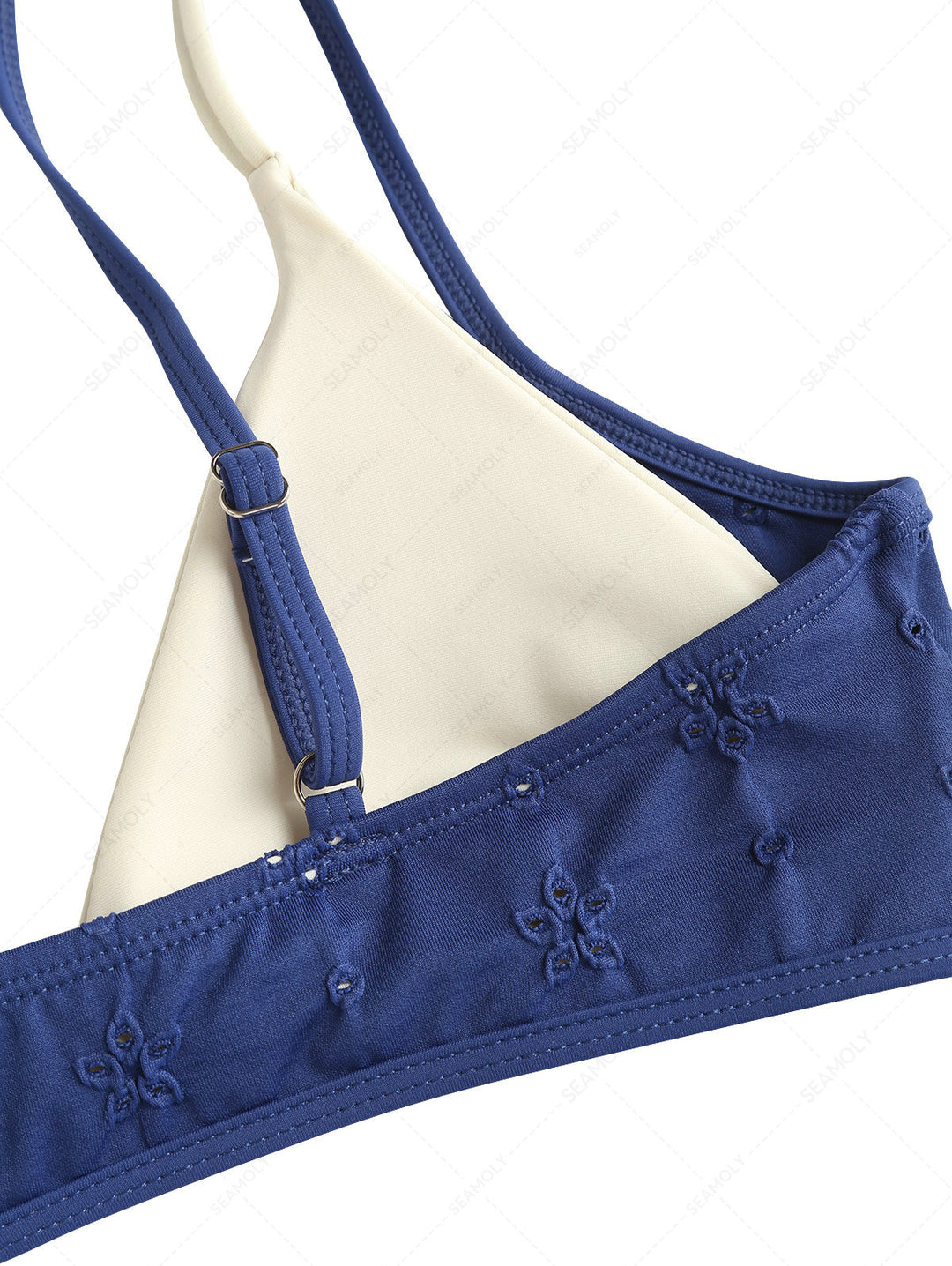 Seamolly Recycled Fabric Jacquard String Double Layer Bikini Set