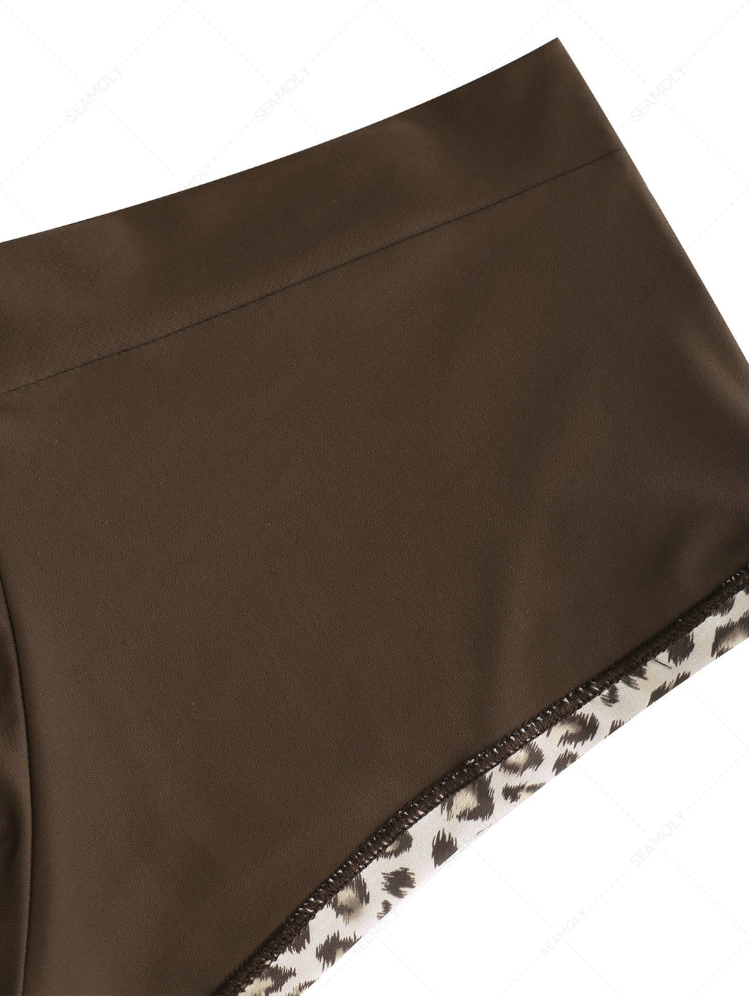 Seamolly Leopard Print Bikini Bottom Cheeky Swim Boyshorts