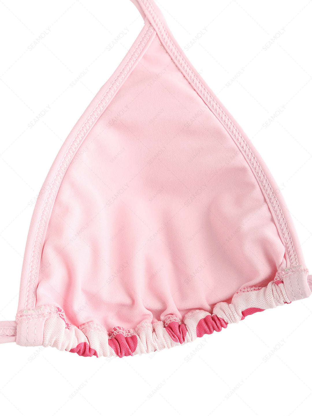 Seamolly Polka Dot Contrast Binding Cutout Tied Cheeky Boyshorts Bikini Set