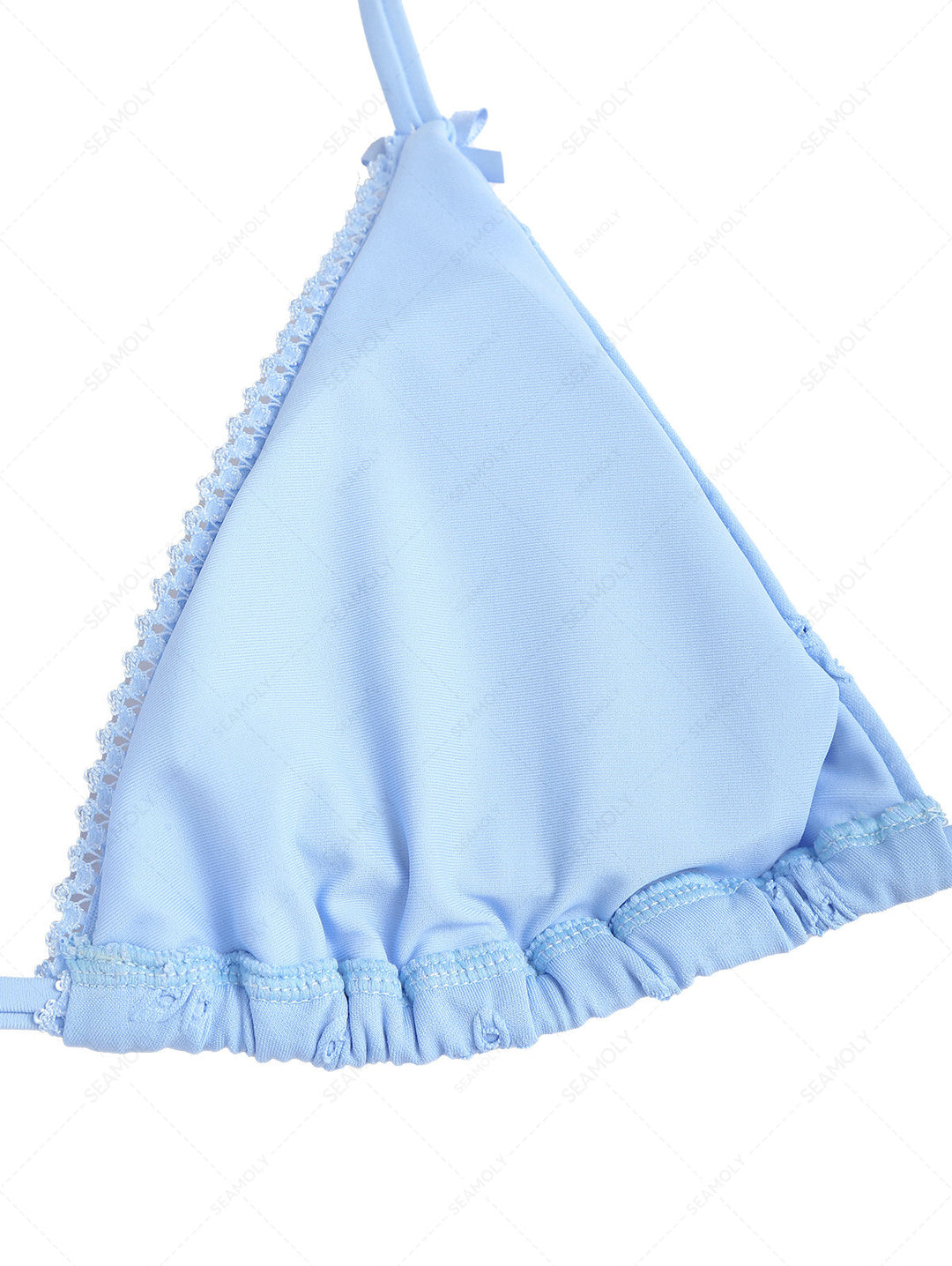 Seamolly Recycled Fabric Jacquard Lace Bowknot Cheeky Bikini Set