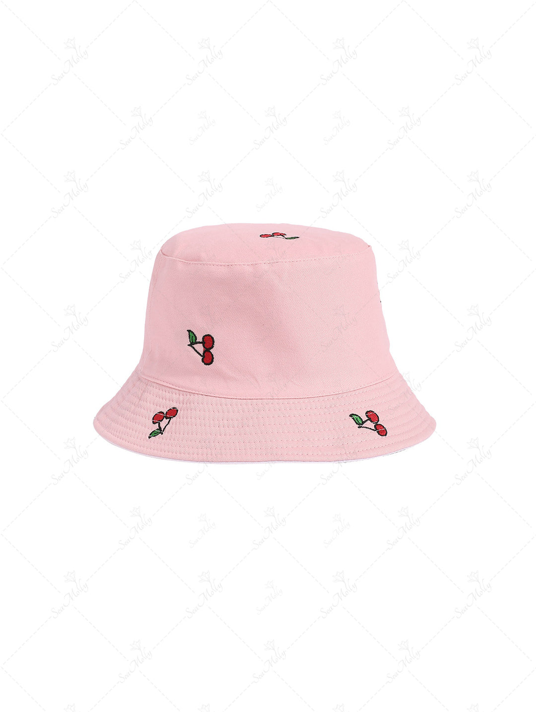 Double-Sided Fruit Cherry Pattern Bucket Hat