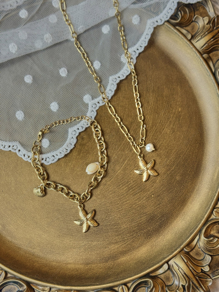 Stainless Steel Faux Pearls Pendant Jewelry