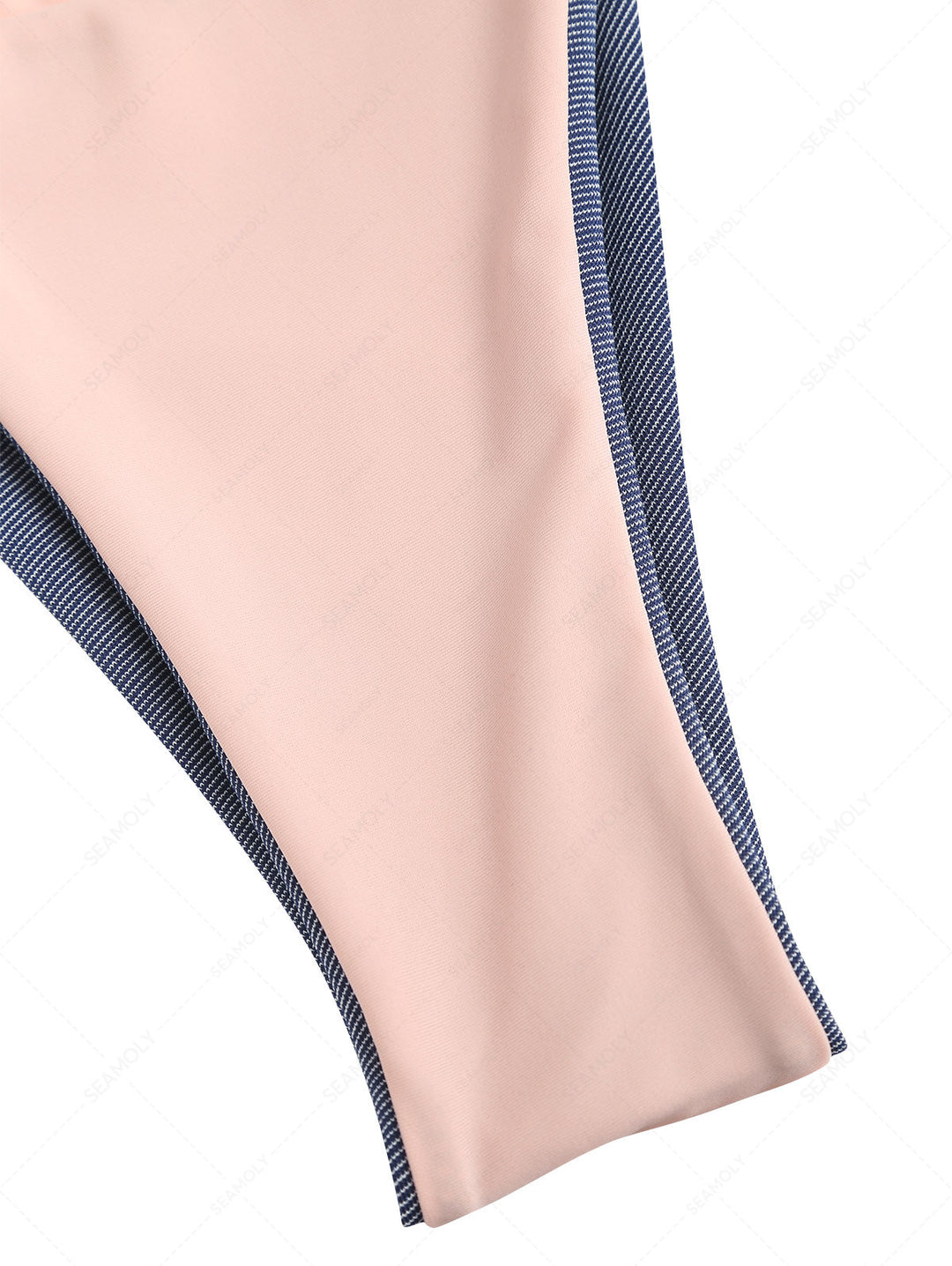Seamolly Denim Contrast Color Tie Side Double Layer Bikini Set