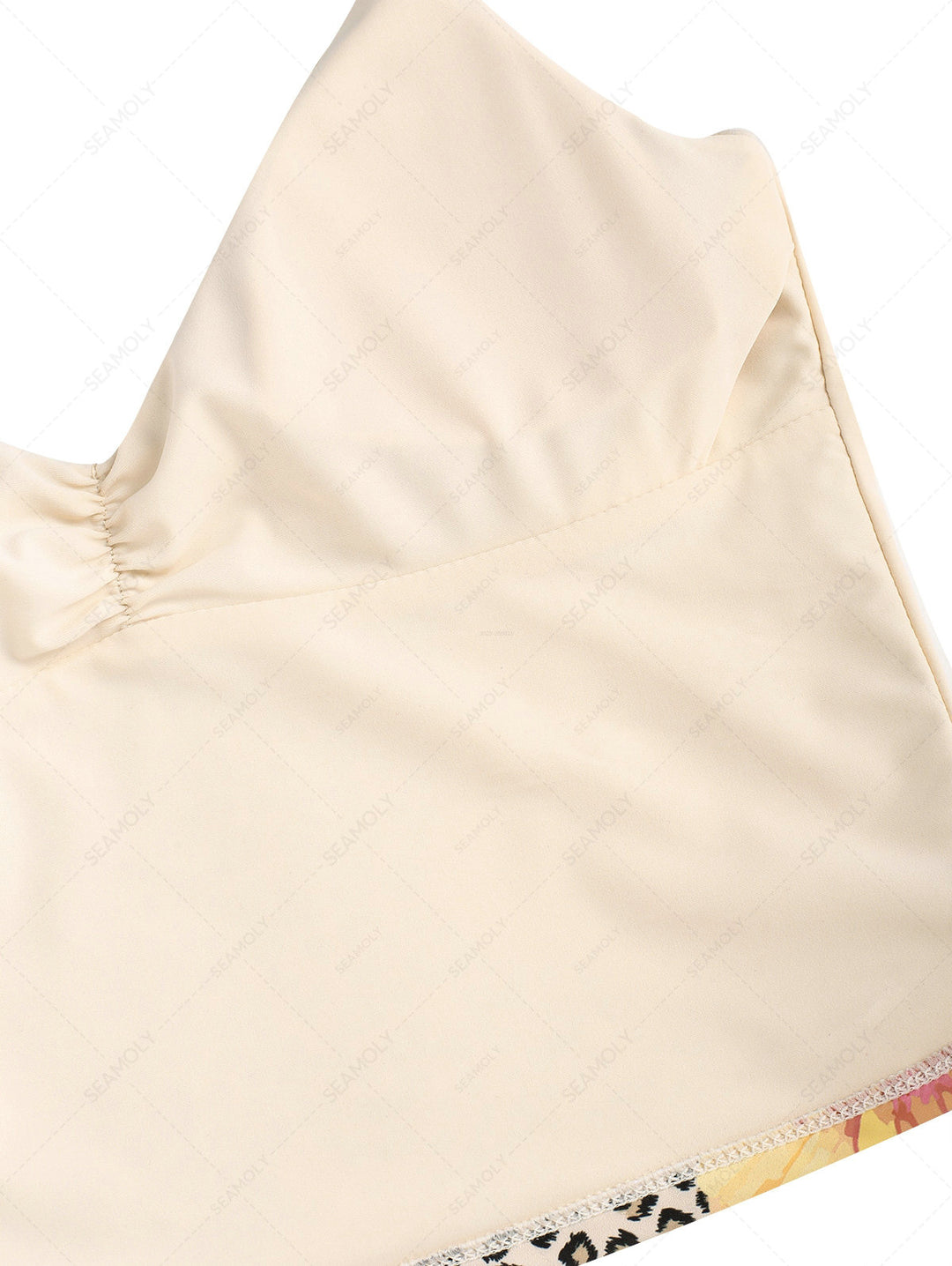 Leopard Floral Print Bowknot Tankini Top