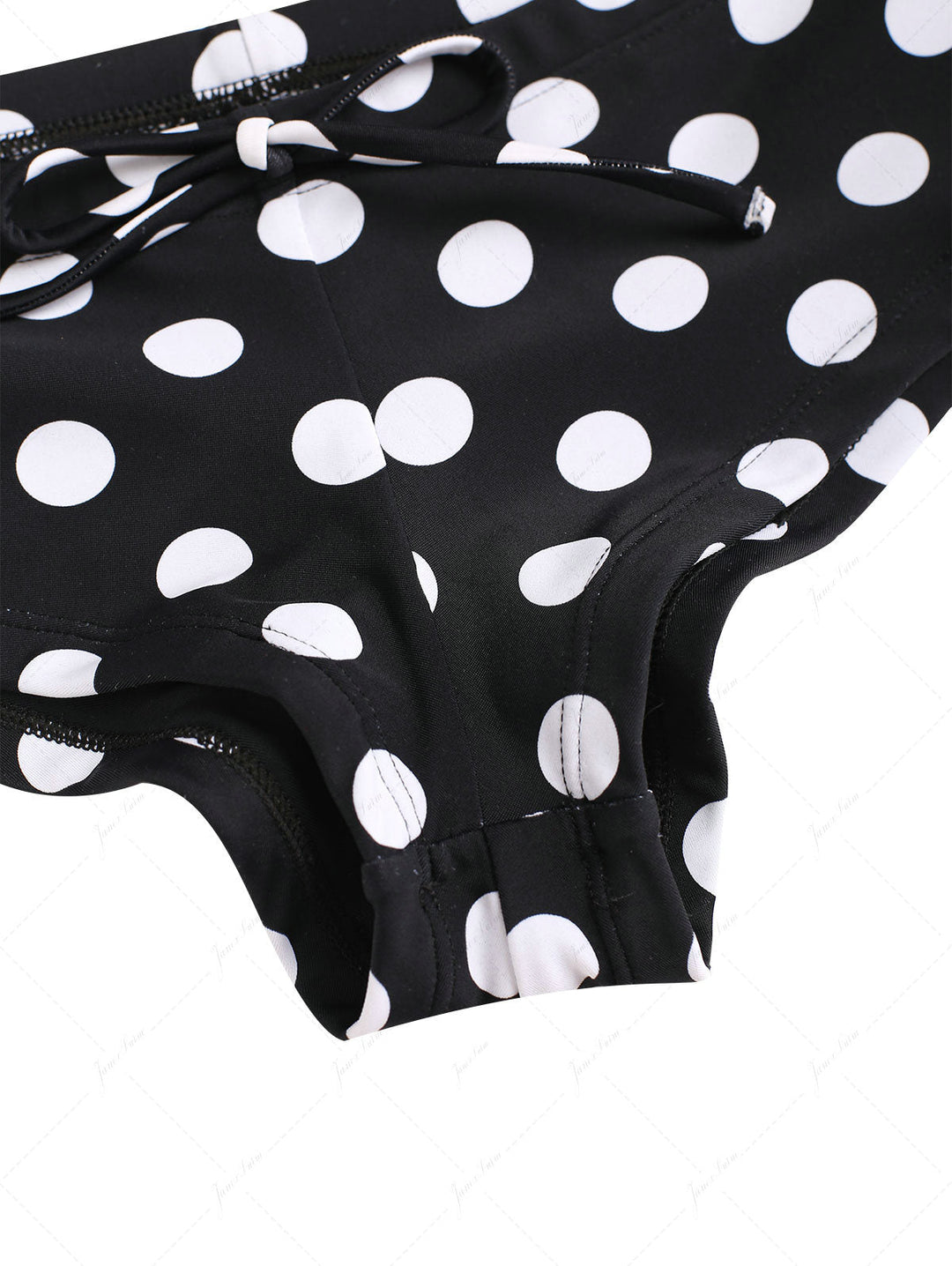 Black Polka Dot Reversible Triangle Top & Cheeky Boyshort Bikini Set
