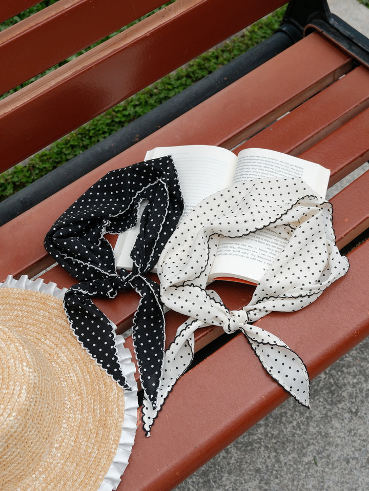 Striped/Polka Dot Print Bandana Triangle Kerchief Headband Hair Scarf