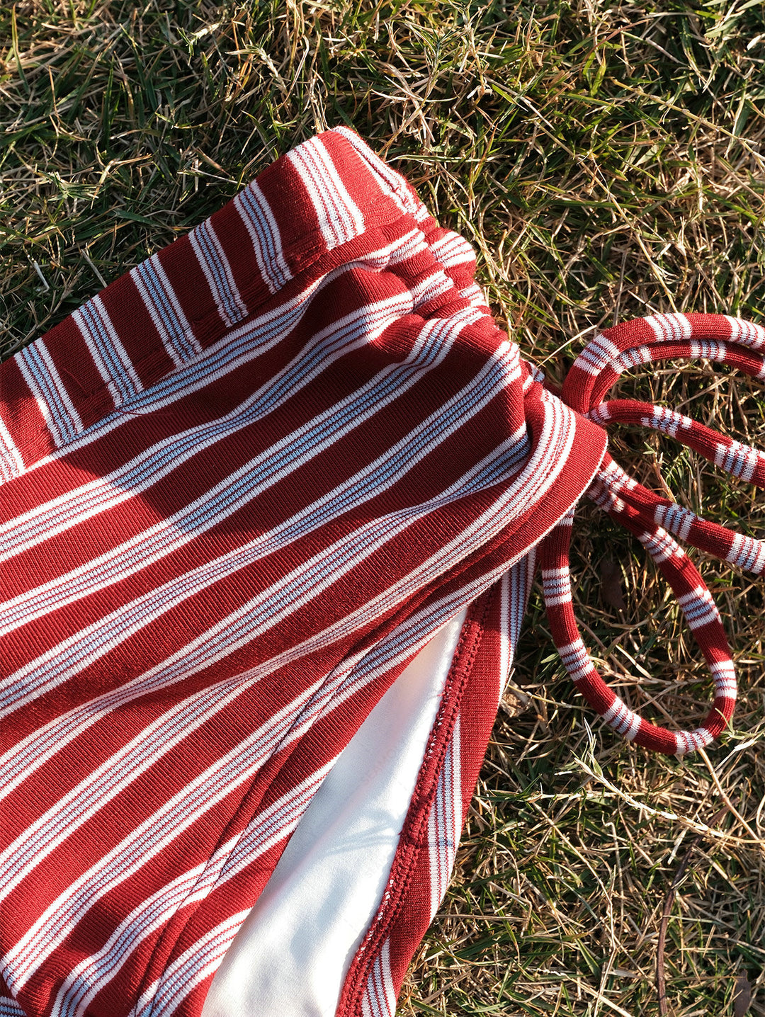 Seamolly Y2K Striped Triangle Top & Boyshorts Bikini Set Beachwear