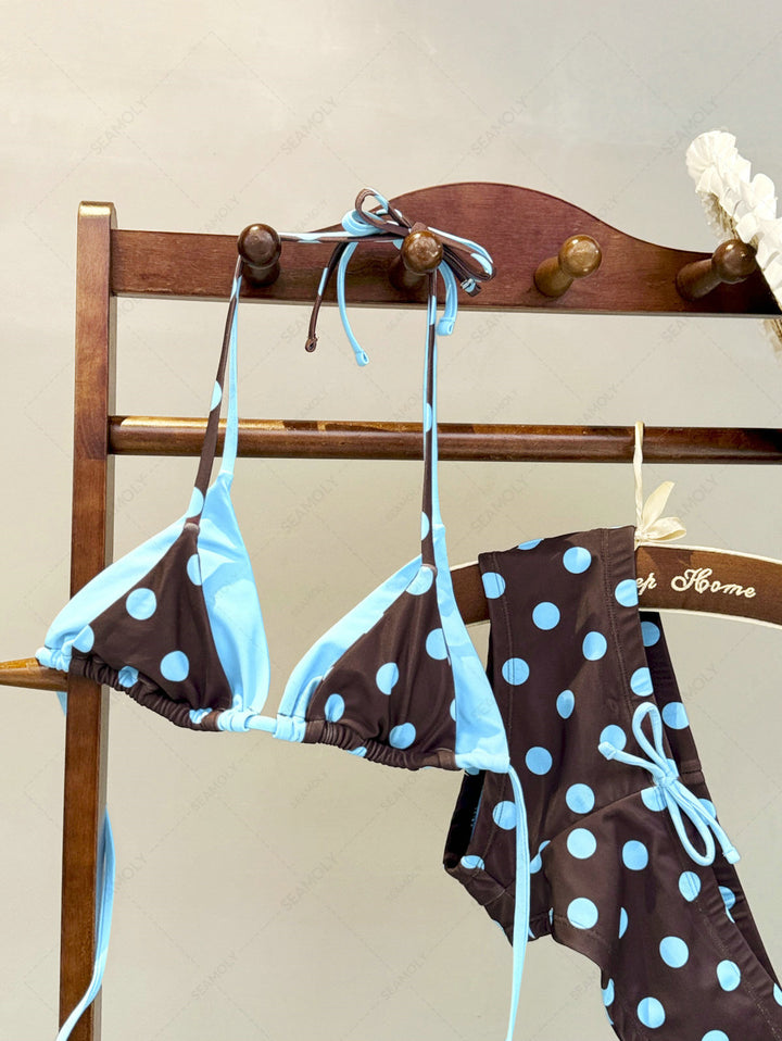Seamolly Polka Dot Bowknot Bikini Bottom Cheeky Swim Boyshorts