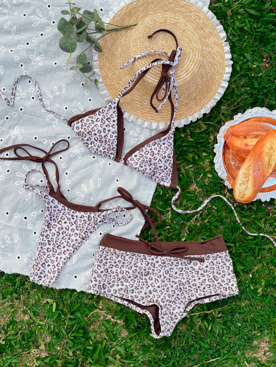 Seamolly Leopard Print Bikini Bottom Cheeky Swim Boyshorts