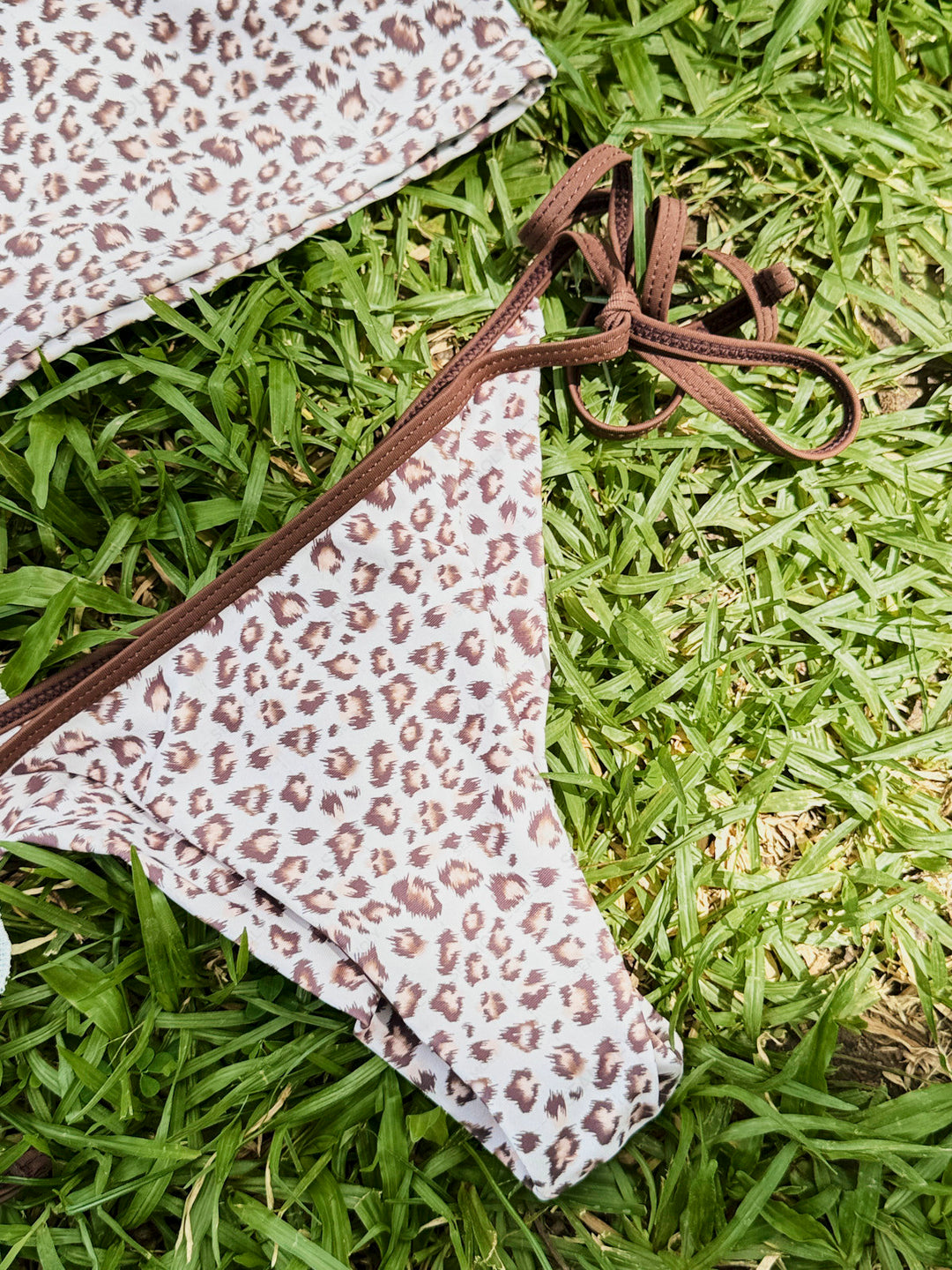 Seamolly Leopard Print Halter Tank Top & Cheeky Brazilian Bottom Tankini Set