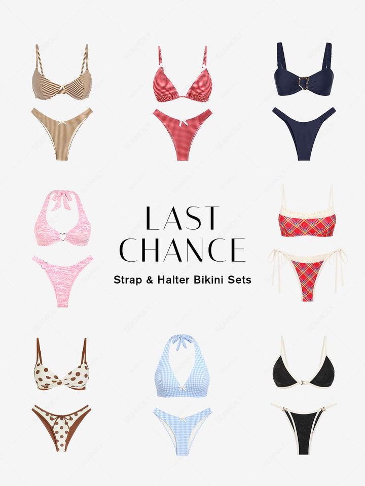Last Chance Strap & Halter Bikini Sets
