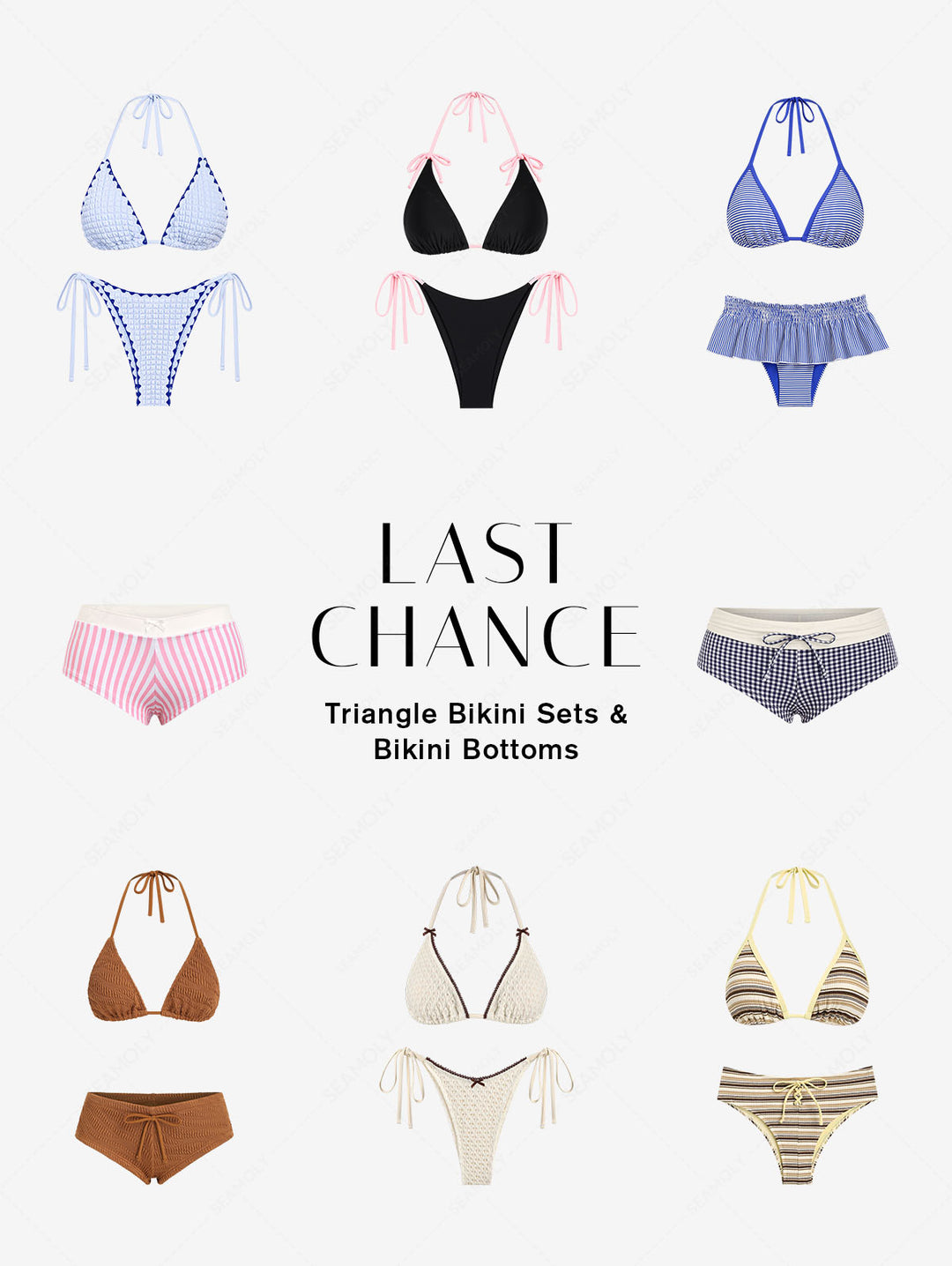 Last Chance Triangle Bikini Sets & Bikini Bottoms