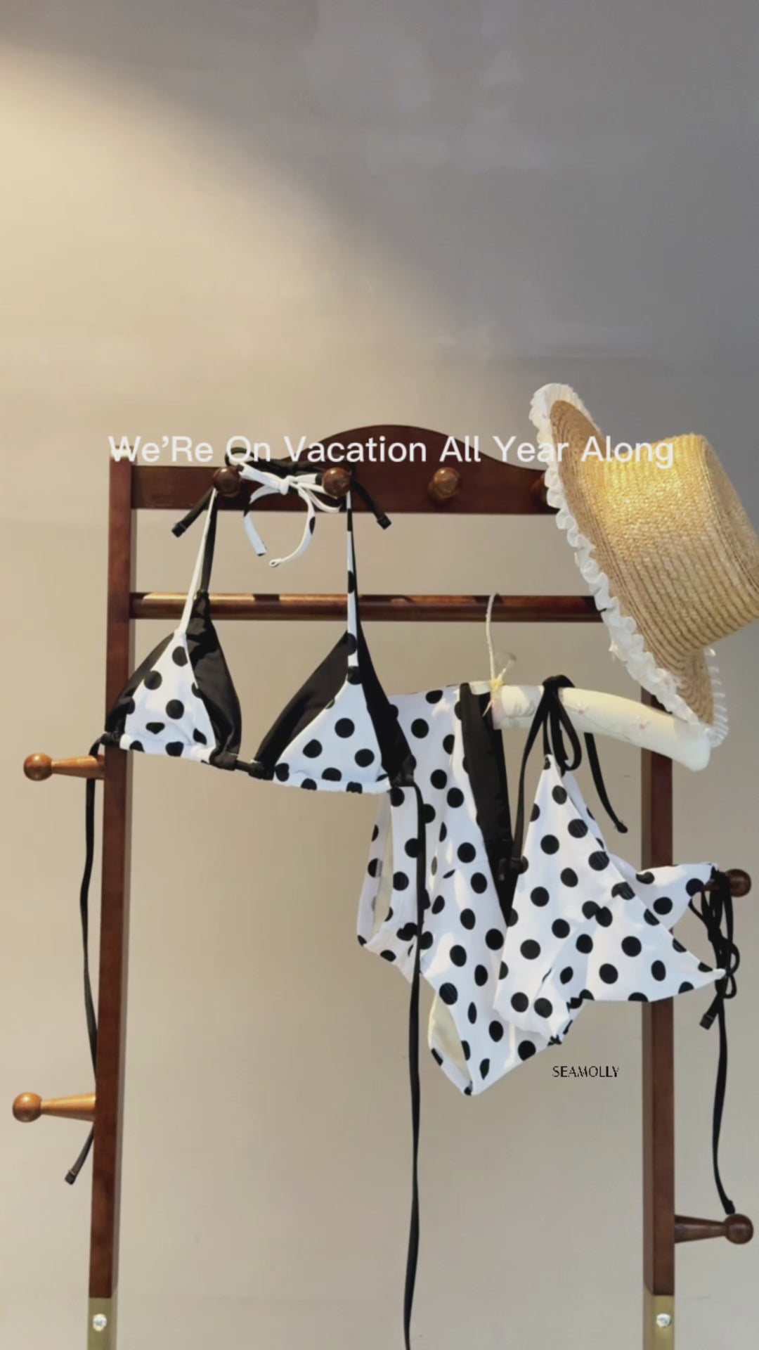 Seamolly Polka Dot Bowknot Bikini Bottom Cheeky Swim Boyshorts