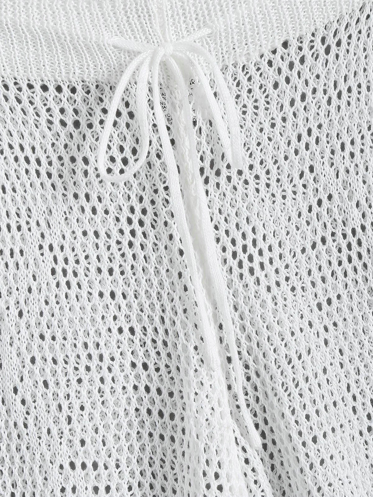 Boho Crochet Knit Drawstring Beach Cover Up Pants